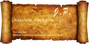 Jusztus Pentele névjegykártya
